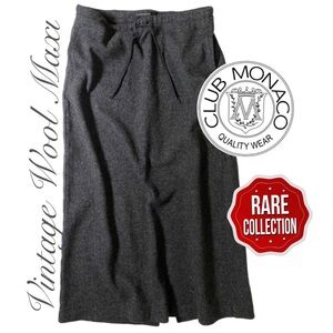 Club Monaco Vintage Skirt Lightweight Felted Wool A-Line